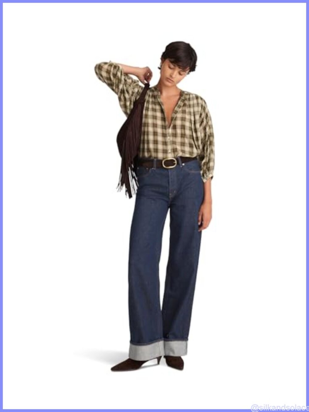 Madewell Low Slung Baggy Wide Leg Jeans Cuffed Hem 100% Cotton
